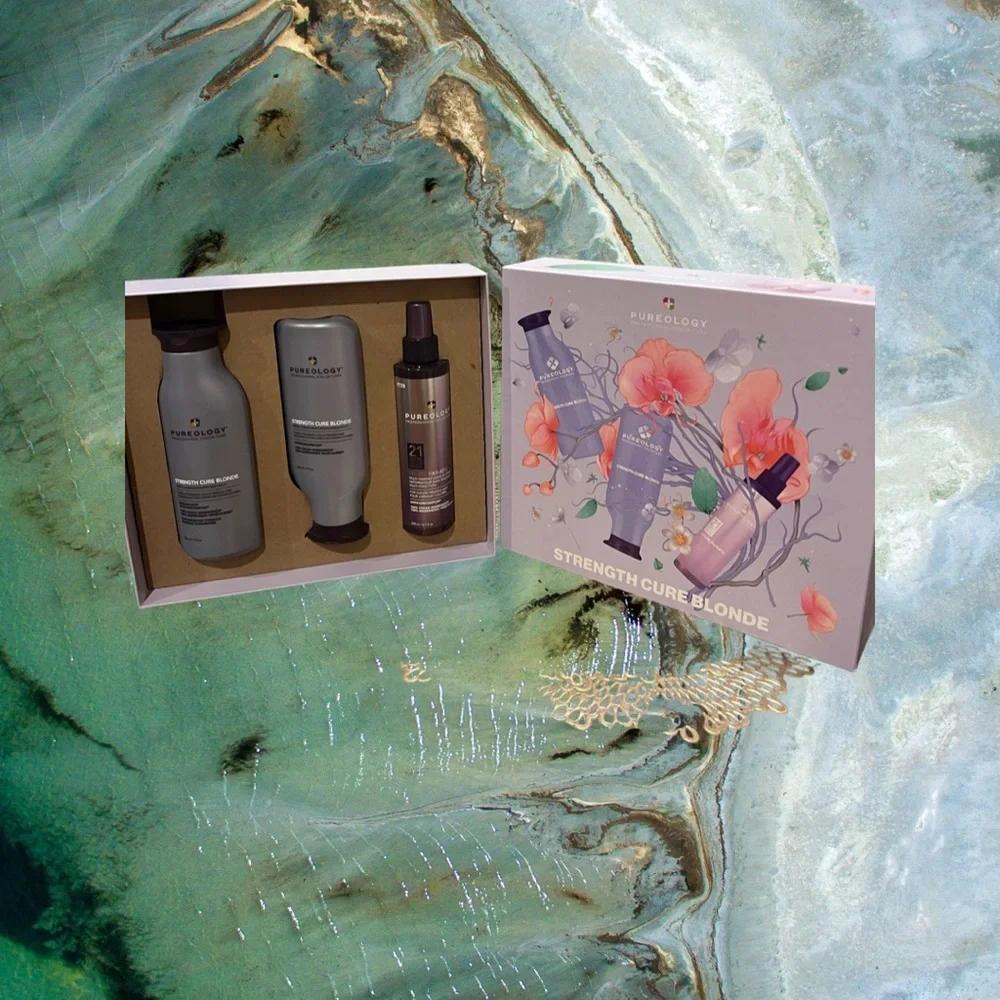 Celebrate Color With Strength Cure Blonde  Shampoo Conditioner Leave In